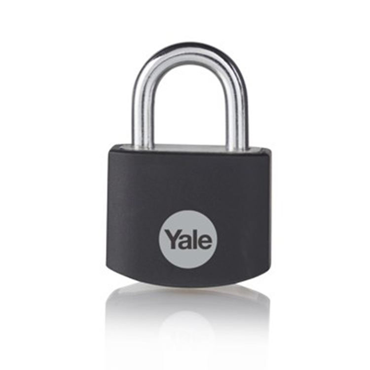 Yale 1065061 - hangslot 25mm alu zwart std | 3 stuks