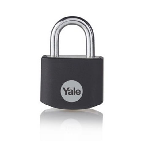 Yale 1065061 - hangslot 25mm alu zwart std | 3 stuks