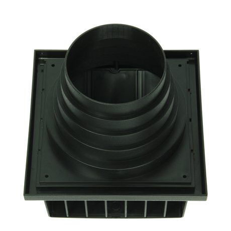 Renson 1069267 - dampkaprooster 1 klep pvc 741 (100-130) str 9005 (zwart) | 2 stuks