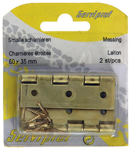 Mack 1013504 - 2 smalle scharnieren messing h 60 x b 46 mm | 5 stuks