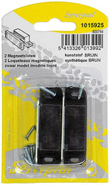 Mack 1015925 - 2 magneetsloten, zwaar model, kunststof bruin | 10 stuks