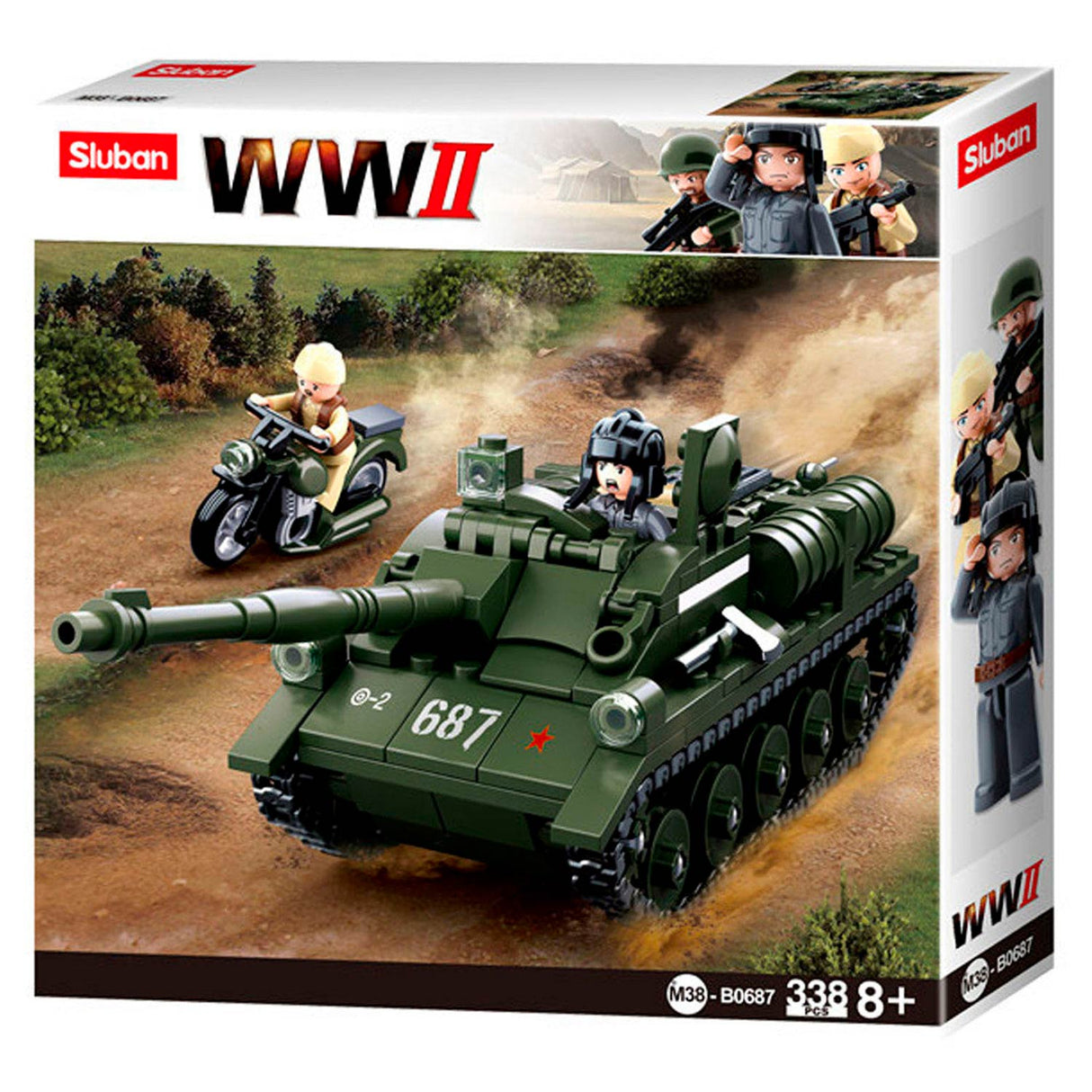 Sluban WWII SU-85 ALLIED Anti-Tank Tank