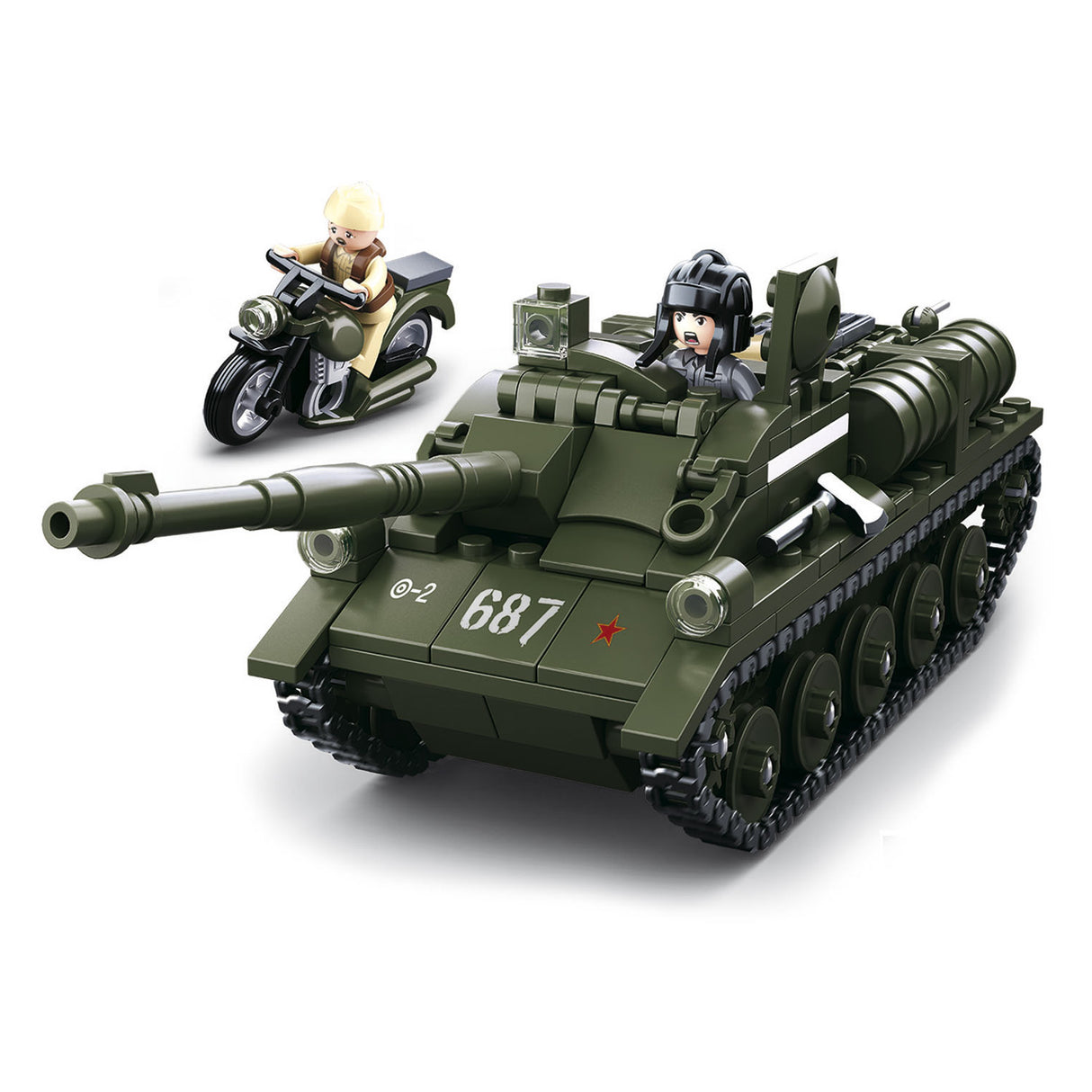 Sluban WWII SU-85 ALLIED Anti-Tank Tank