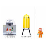 Sluban Feuerwehrroboter Drill Konstruktionsspielzeug für Kinder ab 6 Jahren – Konstruktionsspielzeug Modellbau Feuerwehrroboter – Baukasten mit 130 Bausteinen und 1 Minifigur – M38-B0963