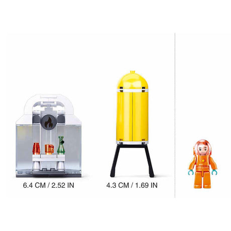 Sluban Feuerwehrroboter Drill Konstruktionsspielzeug für Kinder ab 6 Jahren – Konstruktionsspielzeug Modellbau Feuerwehrroboter – Baukasten mit 130 Bausteinen und 1 Minifigur – M38-B0963