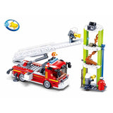 Sluban-Feuerwehr-Leiterwagen-Übung