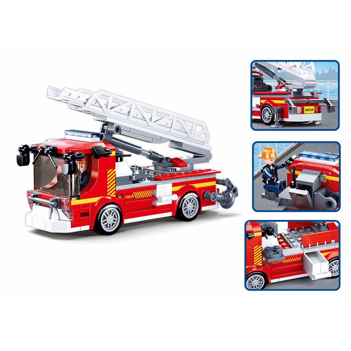 Sluban-Feuerwehr-Leiterwagen-Übung