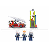 Sluban-Feuerwehr-Leiterwagen-Übung