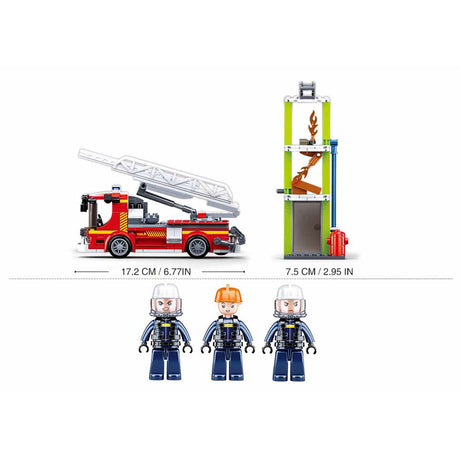 Sluban-Feuerwehr-Leiterwagen-Übung