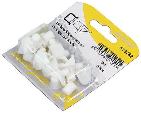 Mack 1017029 - 10 plankdragers met huls wit | 5 stuks