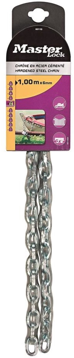 Masterlock-Kette, Stahl mit Vinyl, 6 mm, 1 m