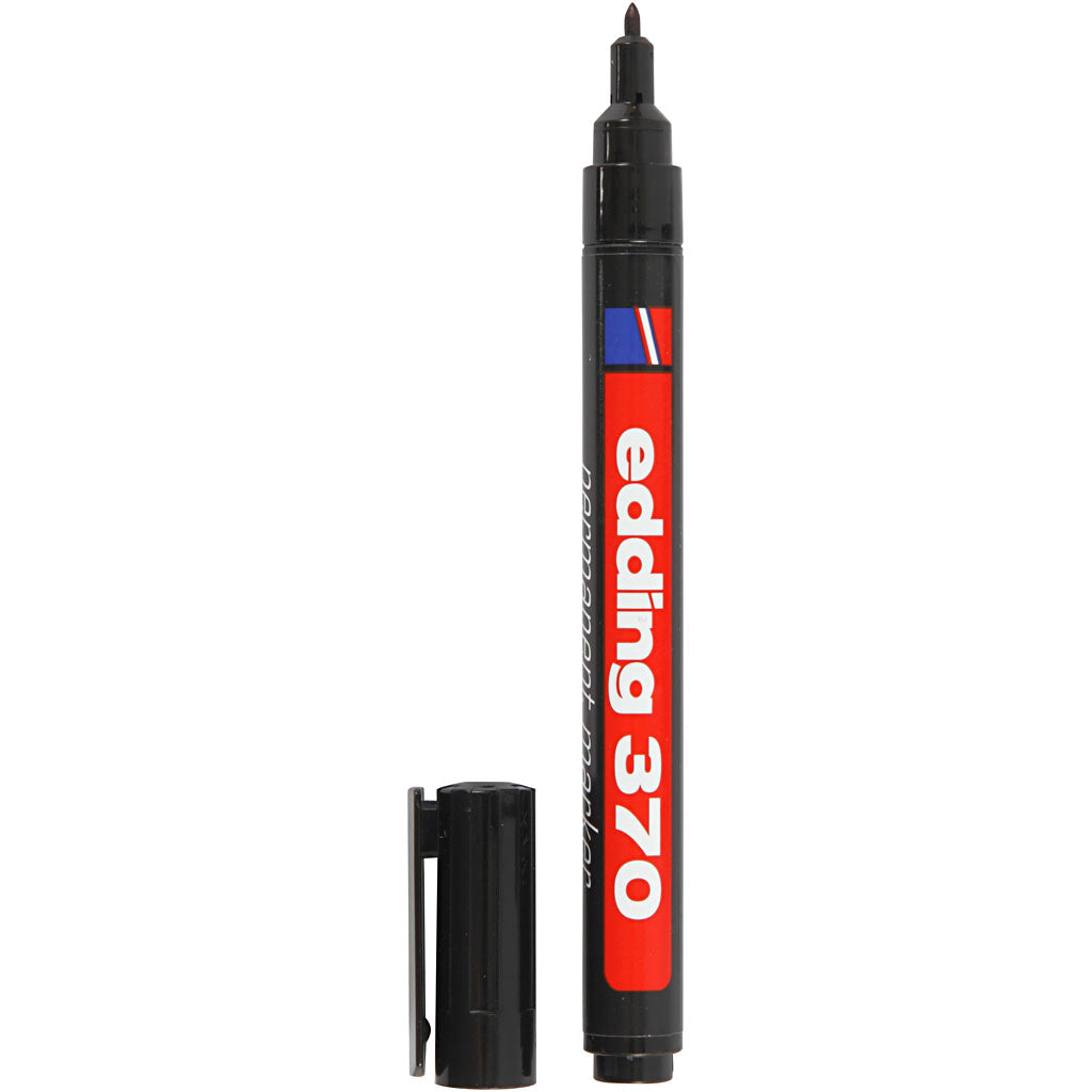 Edding 370 Marker, Strichstärke 1 mm, schwarz, 1 Stück