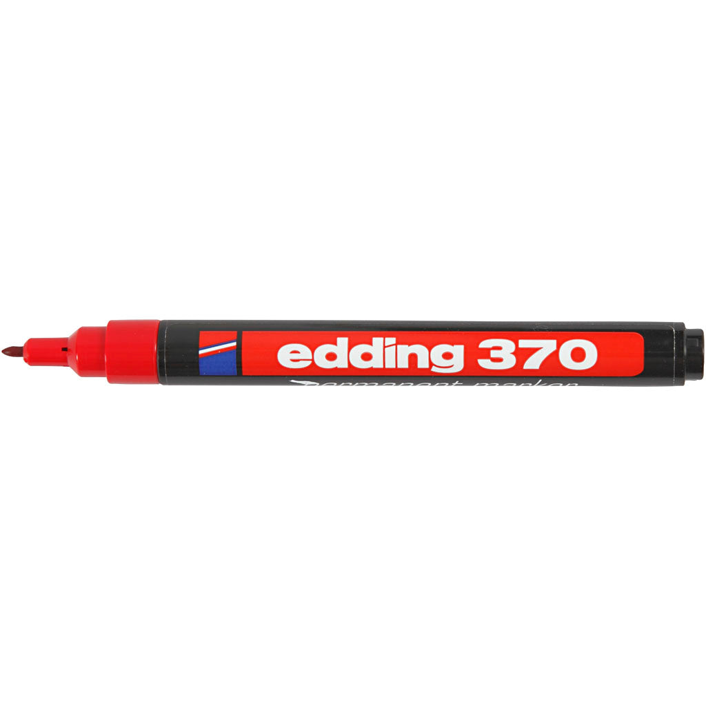 Edding 370 Marker, Strichstärke 1 mm, rot, 1 Stück