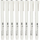Fineliner, Strichstärke 0,03+0,05+0,1+0,2+0,3+0,5+0,8+1,0 mm, schwarz, 8 Stück 1 Box