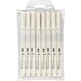 Fineliner, Strichstärke 0,03+0,05+0,1+0,2+0,3+0,5+0,8+1,0 mm, schwarz, 8 Stück 1 Box