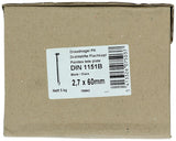 1015642 - doos 5 kg. nagels platte kop 2,7x60 mm | 2 stuks