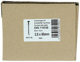 1015643 - doos 5 kg. nagels platte kop 3,0x50 mm | 2 stuks