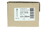 1015662 - doos 5 kg. nagels platte kop 6,5x200 mm | 2 stuks