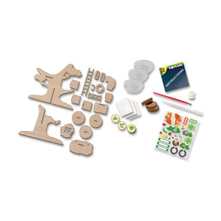 Ses kreativ – erkunden – Baumhaus-Anbauset aus Holz – Anbau von Kräuterpflanzen – mit Spielzeugfiguren und 3D-Baum aus Holz – Spielen und Lernen – Gemüsegarten für Kinder