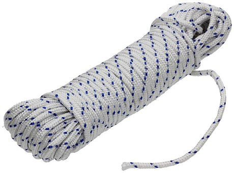 Mack 1014932 - pp gevlochten wit blauw streng5mm 20m | 5 stuks