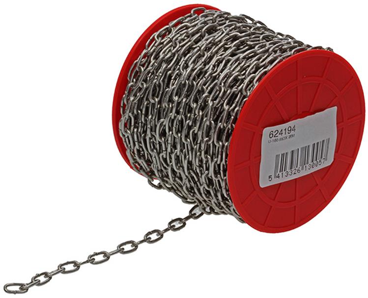 1015002 - 25m horlogeketting inox rd.haspel 1,6mm | 25 stuks