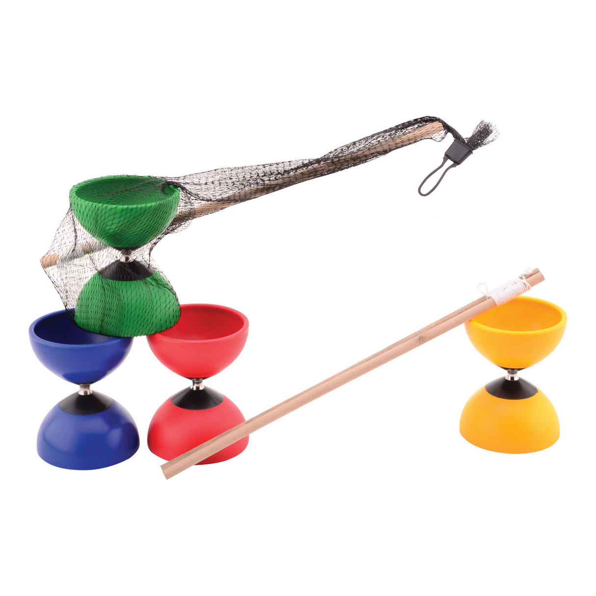 Diabolo amusant en plein air coloré avec des bâtons en bois