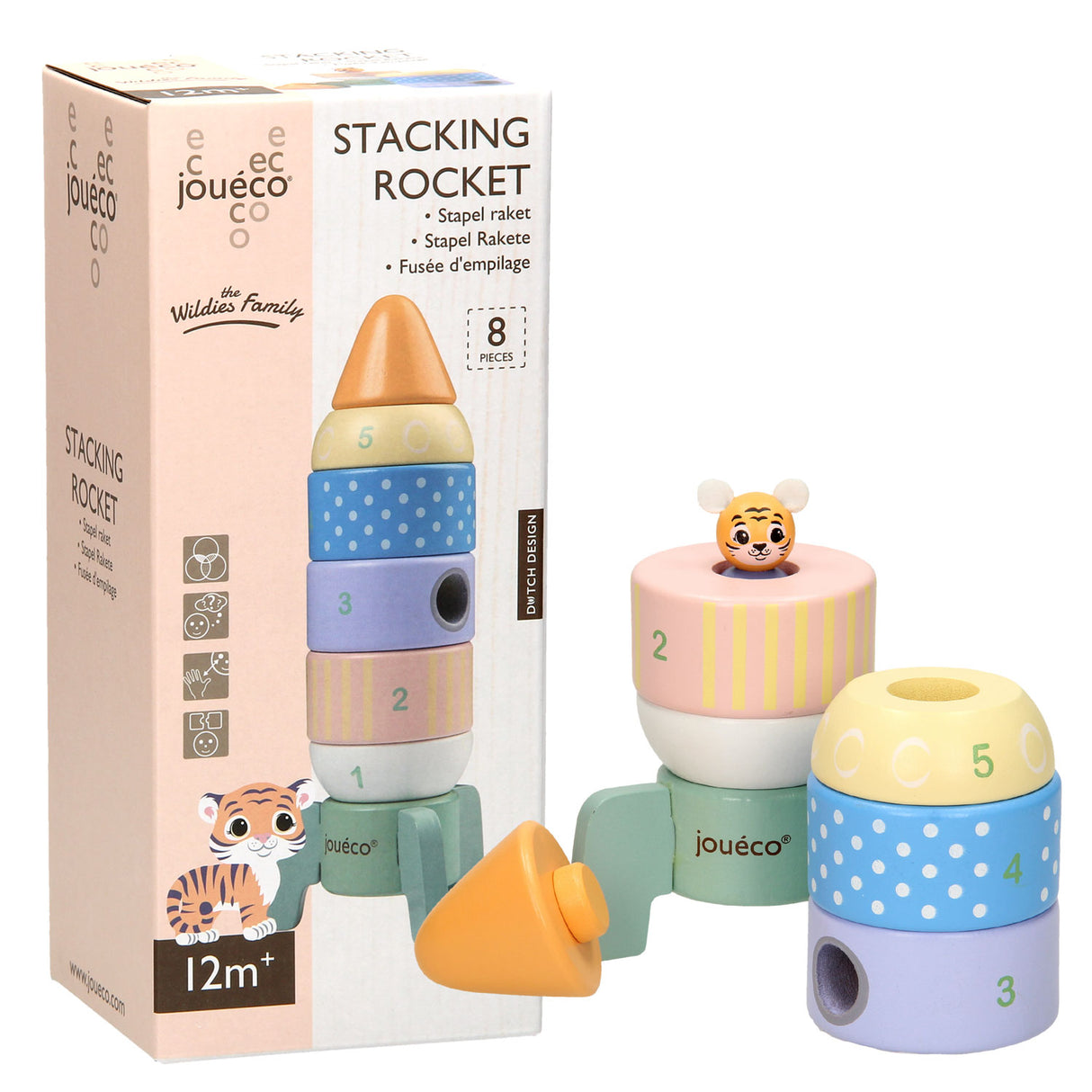 Joueco wooden pile rocket