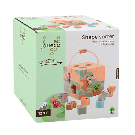 Jouéco Formsortierer The Wildies Family Junior 16 cm Holz 12-teilig