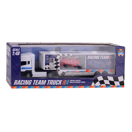 Johntoy Race Team Truck mit der Cast Racing Car