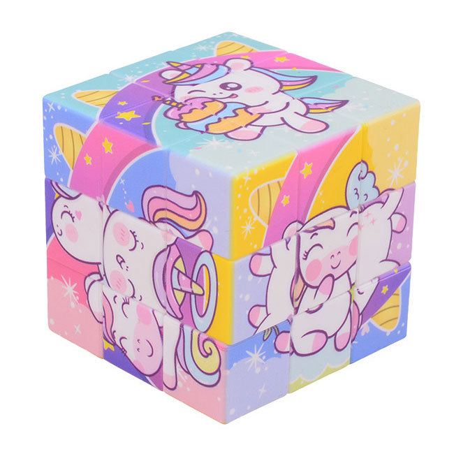 Cubo de rompecabezas de unicornio de Johntoy