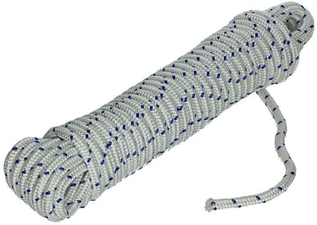 Mack 1013978 - pp gevlochten wit blauw streng10mm 15m | 5 stuks