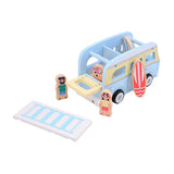 Joueco houten retro strandbus met accessoires