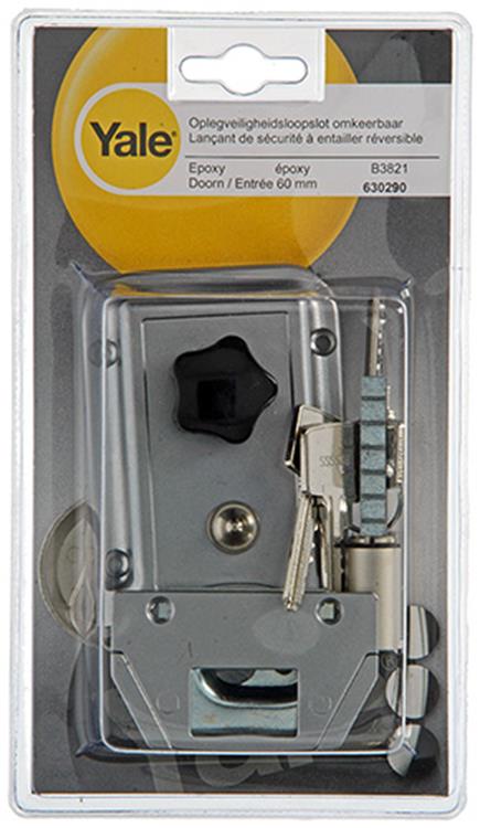 Yale 1019095 - 1 oplegveiligheidsloopsl.l r b3821 60mm | 1 stuks