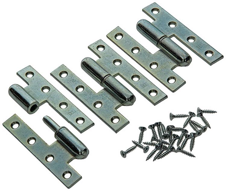 Yale 1019142 - 3 zware paumel.verz.rechte hoek links 110x70mm | 2 stuks