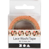 Creativ Company Spitzen-Washi-Tape, Breite: 15 mm, 5 m, 1 Rolle