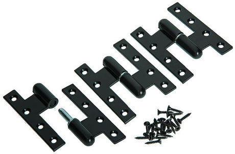 Yale 1019164 - 3 zware paumellen zwart geplast.rechts 110x80mm | 2 stuks