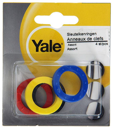 Yale 1019210 - 4 sleutelkenringen plast.vr vkt sleutels | 10 stuks