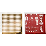 Vivi Gade Dekofolie und Transferblatt, Nussknacker, Weihnachtsmann und Ballerina, Blatt 15x15 cm, Gold, Rot, Weiß, 4 Blatt 1 Box