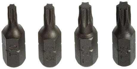 Mack 1017329 - torx schroefbit staal onbehandeld 4 st t10-15 20-25 | 10 stuks