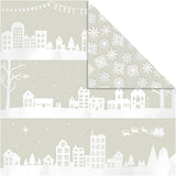 Vivi Gade Designpapier, Häuser und Schneeflocken, Blatt 30,5 x 30,5 cm, 180 g, 3 Blatt 1 Box