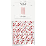 Vivi Gade Papiertüten, Trompete, H: 21 cm, Größe 6x12 cm, 80 g, rot, weiß, 8 Stück 1 Box