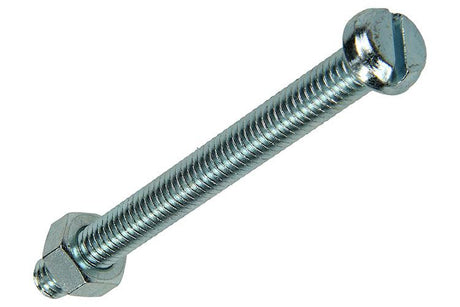 Mack 1017536 - metaalschroef cyl. kop + moer verz. 4 st m6 x 60 mm | 10 stuks