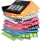 Creativ Company Farbbalkenpapier, A4, Blatt 210 x 297 mm, 100 g, verschiedene Farben, 16 x 10 Blatt, 1 Karton