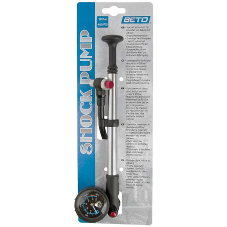 Vordergabelpumpe Beto mit Manometer - Aluminium