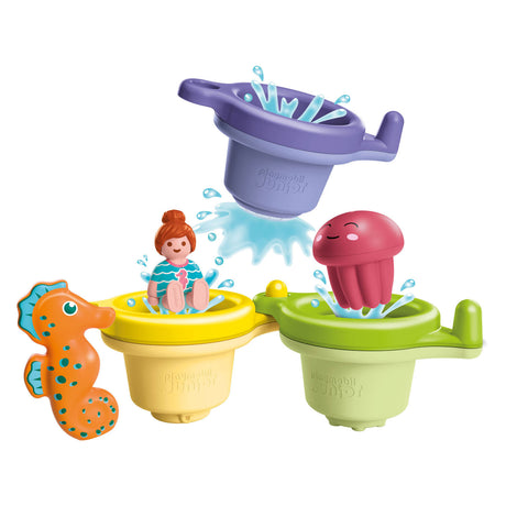 Playmobil | Junior-Aqua | Schwimmbecher mit Wasserspaß | Wasserspielzeug ab 1 Jahr | Geschenk für Kleinkinder | lehrreicher Badespaß | nachhaltiges Badespielzeug | 71776