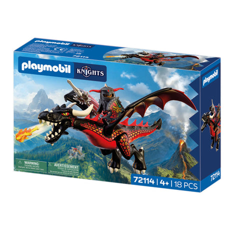 Playmobil Ritterspielset schwarzer Drache mit Ritter – Fantasy-Abenteuer.