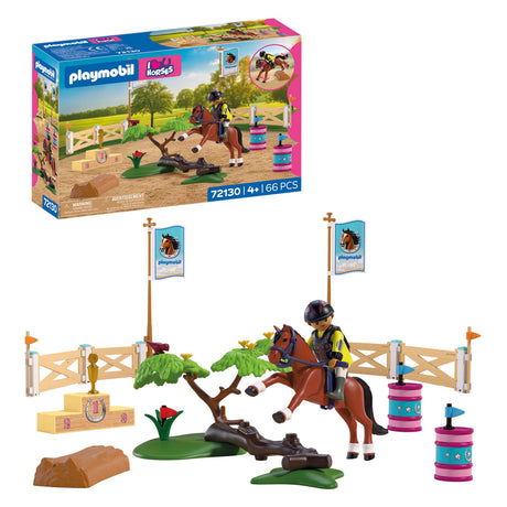 Playmobil horses wedstrijd rijbak - speelset paardensport kinderen.
