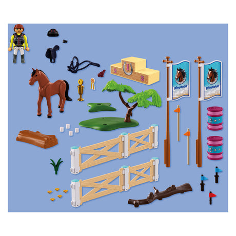 Playmobil horses wedstrijd rijbak - speelset paardensport kinderen.