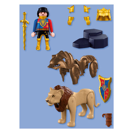 Playmobil knights leeuw met gouden ridder - 72212