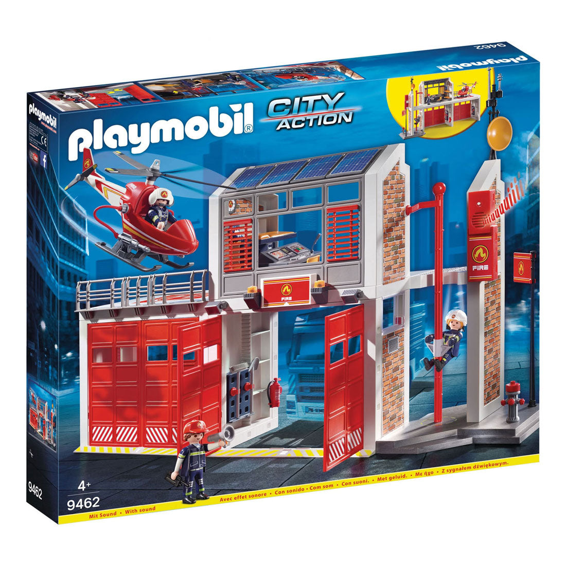 Playmobil City Action Large fire station with helicopter 9462